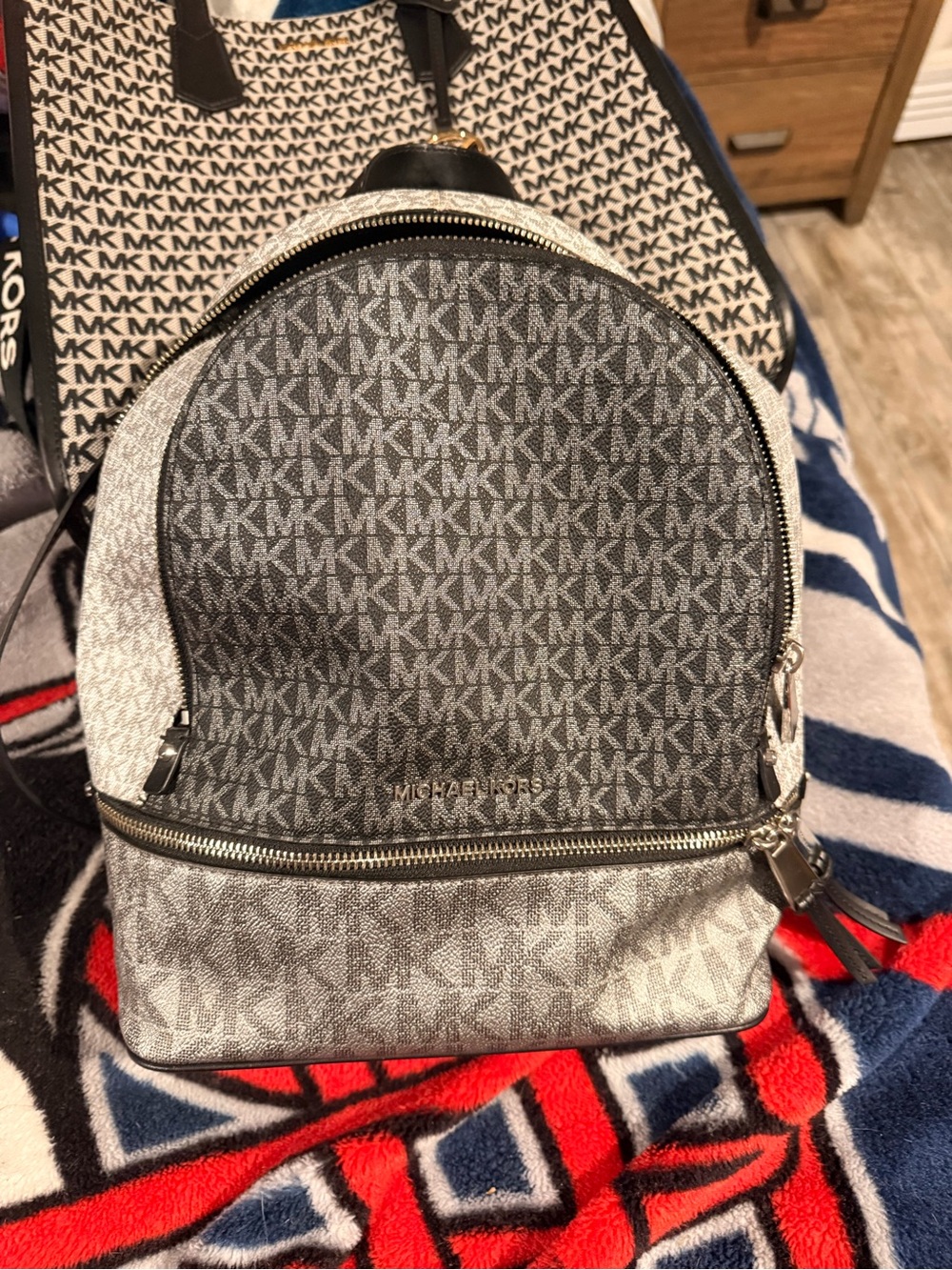 Michael Kors  Wallet with matching backpack and a black mk purse